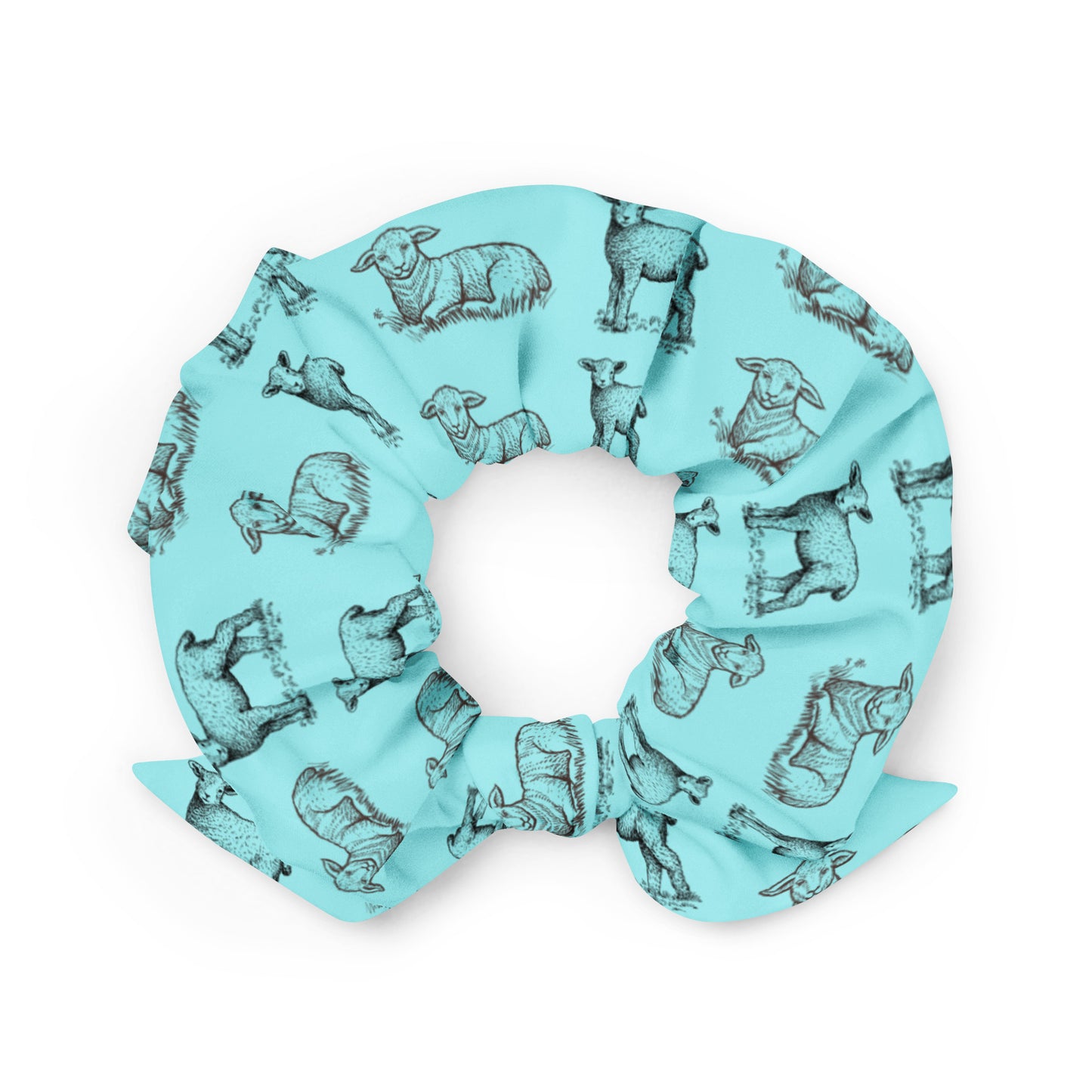 Lamb Scrunchie - Aqua