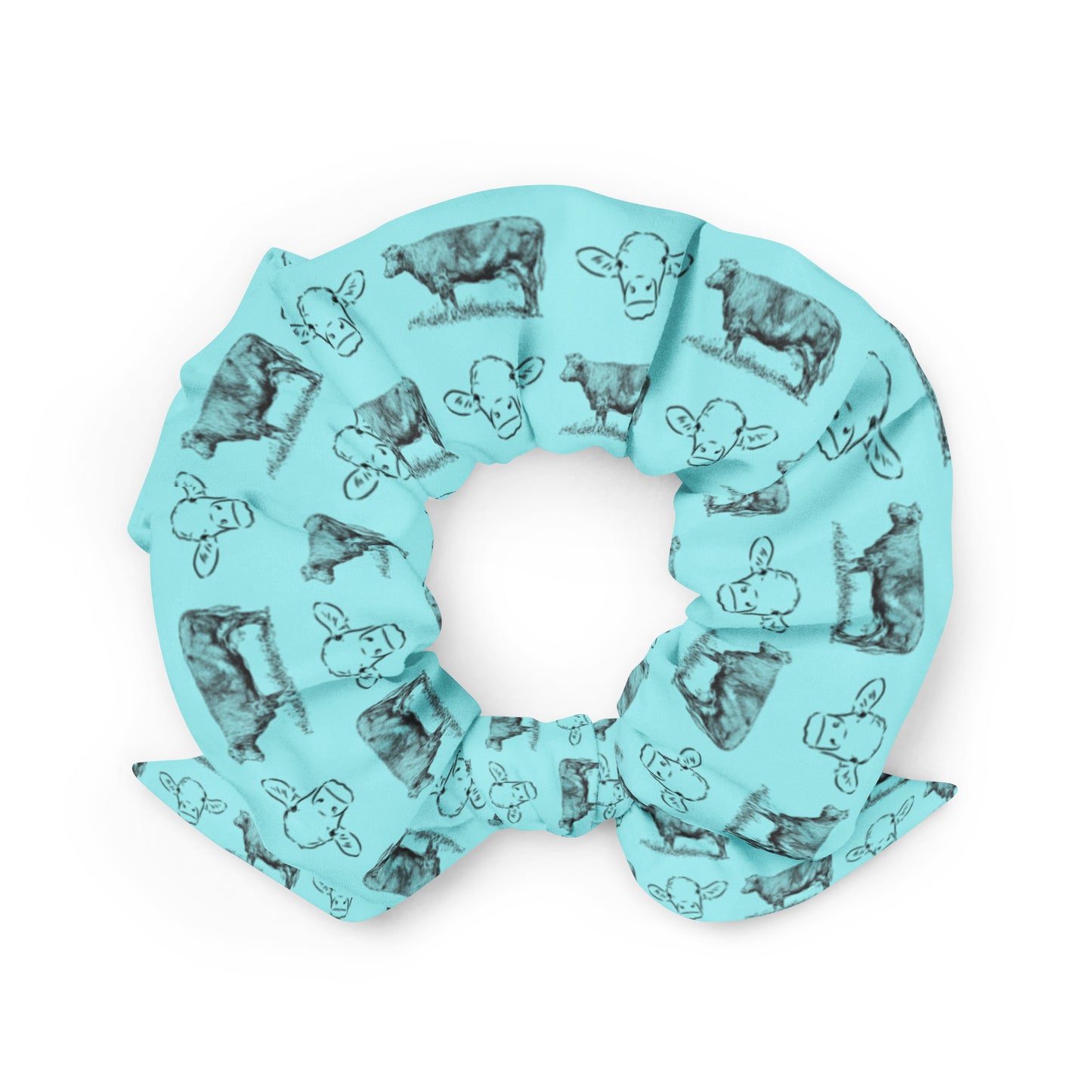 Cattle Scrunchie - Aqua