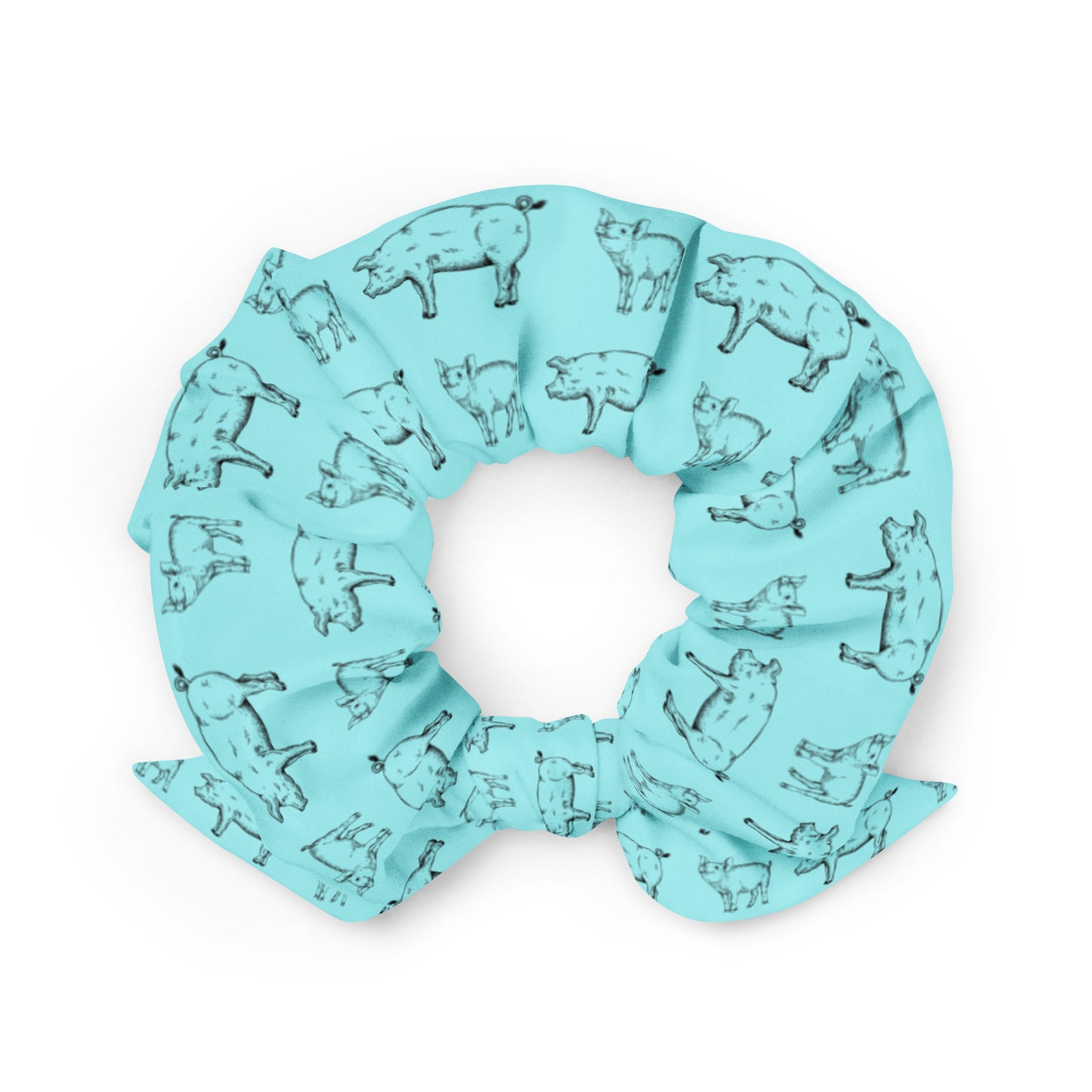 Swine Scrunchie - Aqua