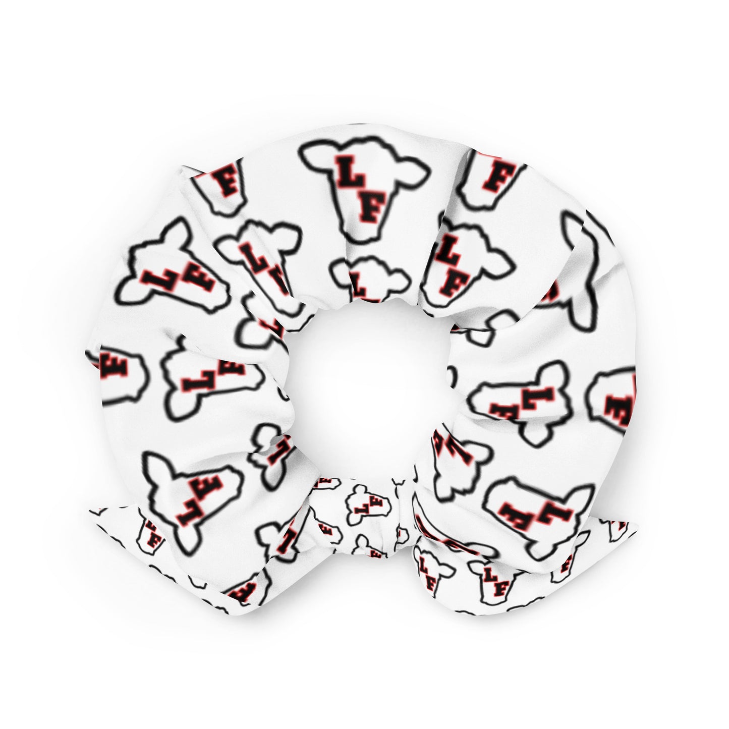 LF Cow Scrunchie - White