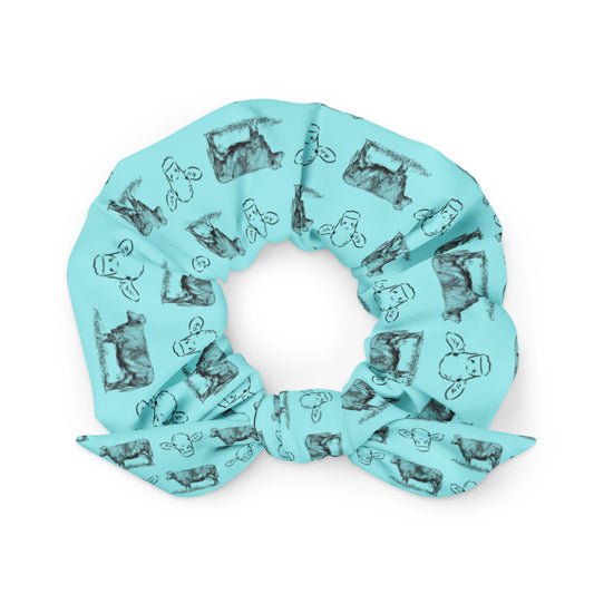 Cattle Scrunchie - Aqua